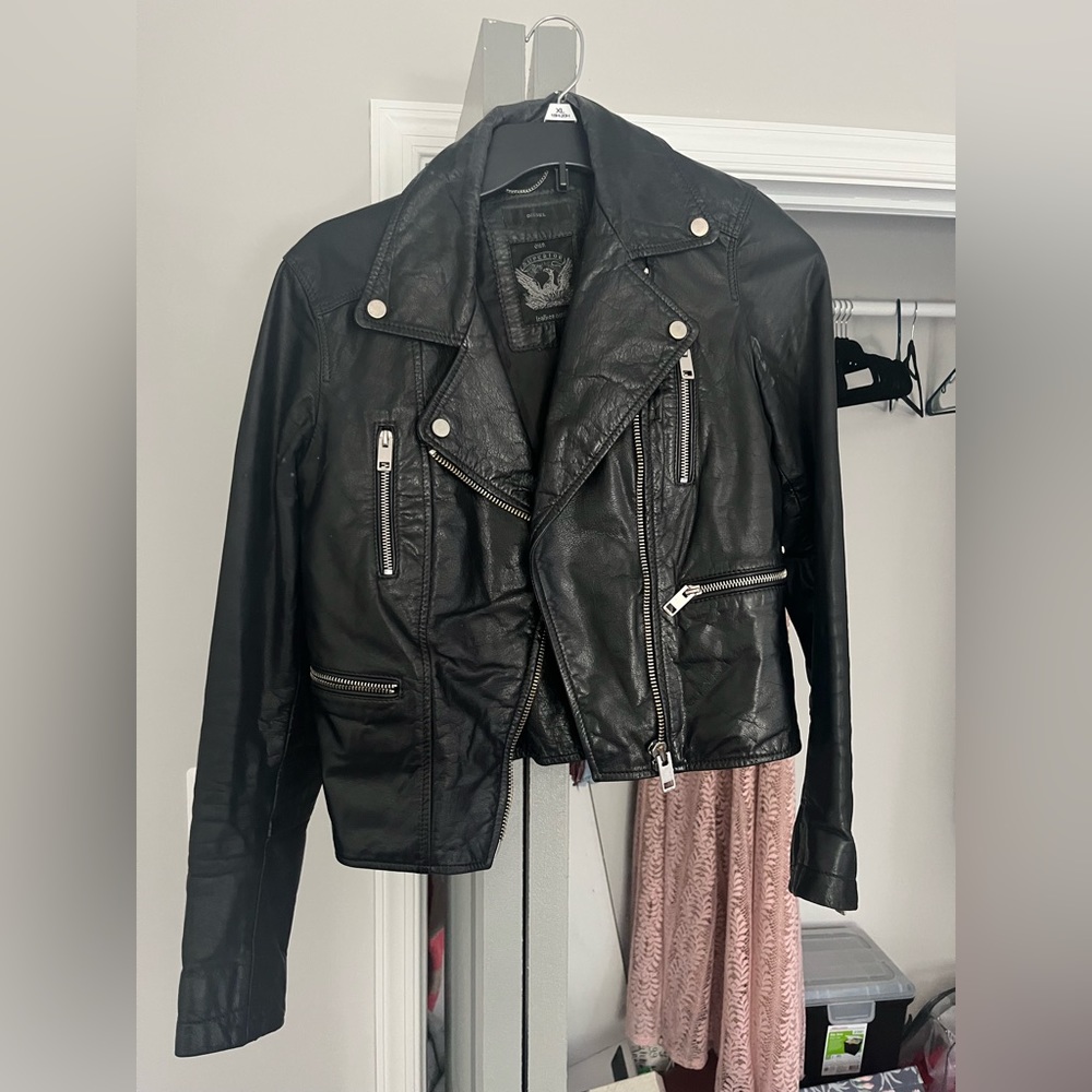 Diesel Leather Jacket. Size XS